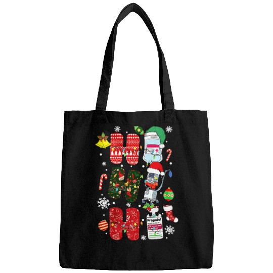 Ho Ho Ho ICU nurses Propofol Intensive Care Unit Christmas Bags
