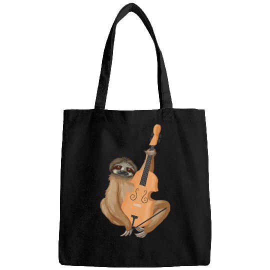 Funny Cellist Sloth Gift Playing Cello Orchestra Music Instrument Cello Player 2 Bags