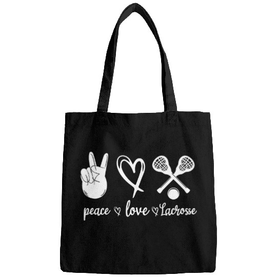 Sport Lacrosse Gift Peace Love Lacrosse s for Player Men Women Girls Boys Bags