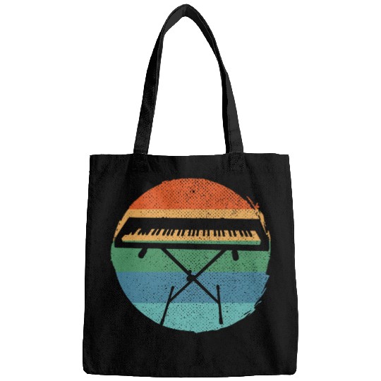Funny Piano Keyboard Pianist Teacher Keyboardist Vintage Retro Bags