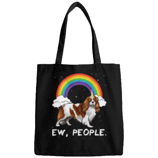 Cavalier Pet Rainbow Cavalier King Charles Spaniel Ew People Unicorn Bags