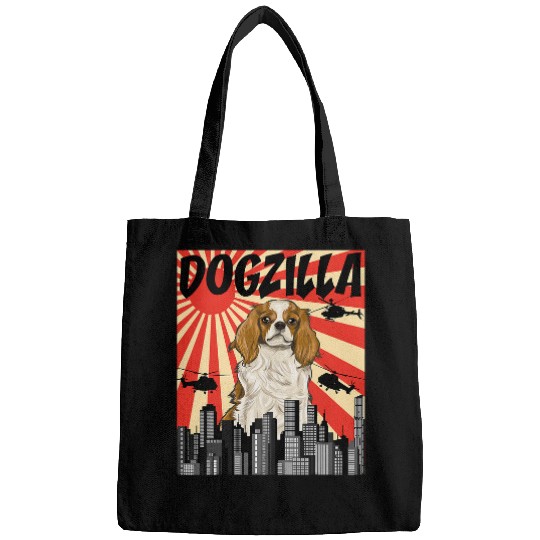 Cavalier Pet Funny Japanese Dogzilla Cavalier King Charles Spaniel Bags