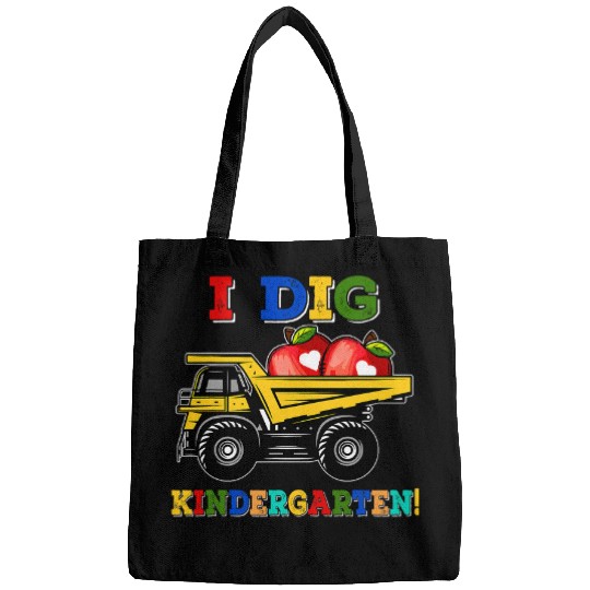 I Dig Kindergarten Dump Truck Back to School Boys Student 1 Bags