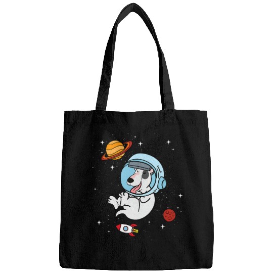 Bull Terrier Pet Astronaut Space Universe Galaxy Bags