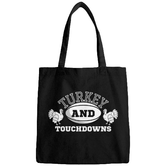 Sport American Football Lacrosse Gift Funny Thanksgiving Turkey and Touchdowns Football 21 Bags