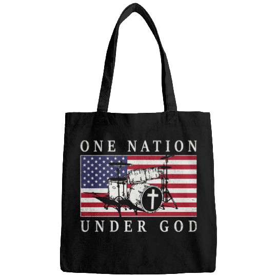 Funny Drummer Lover One Nation Under God Drummer Drumming Bags