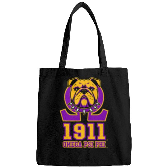 English Bulldog Pet Omega Psi Phi Fraternity Omega Psi Phi Bulldog Bags