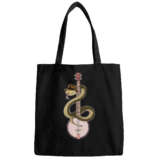 Funny Banjo Snake Banjo Music Country Southern Backwoods Cottage Core Bags