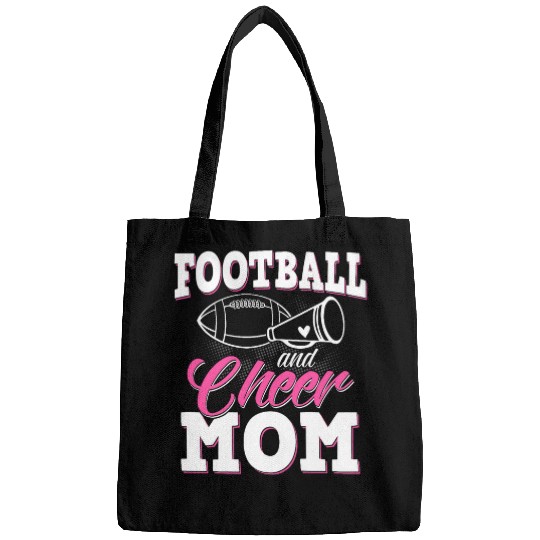 Sport American Football Funny Cheerleading Mom Football and Cheer Mom Bags