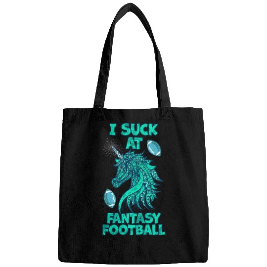 Sport American Football I Suck at Fantasy Football Unicorns Rainbow Loser Men 1 Bags