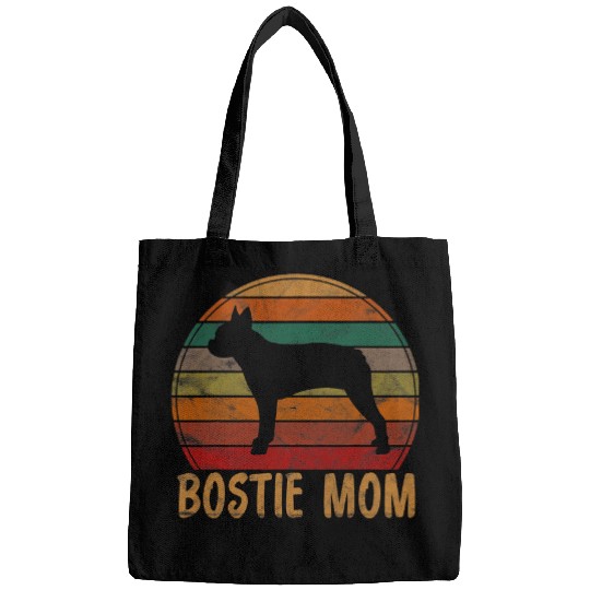 Boston Terrier Pet Retro Boston Terrier Mom Dog Mother Pet Bostie Mama Bags