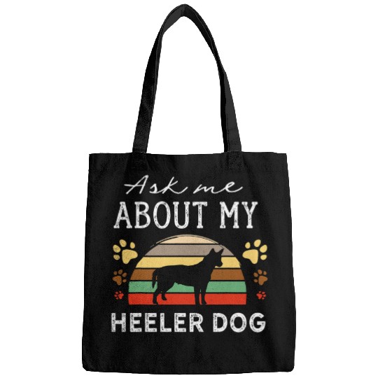 Australian Cattle Pet Retro Vintage Cute Australian Cattle Dog Red Blue Heeler Bags