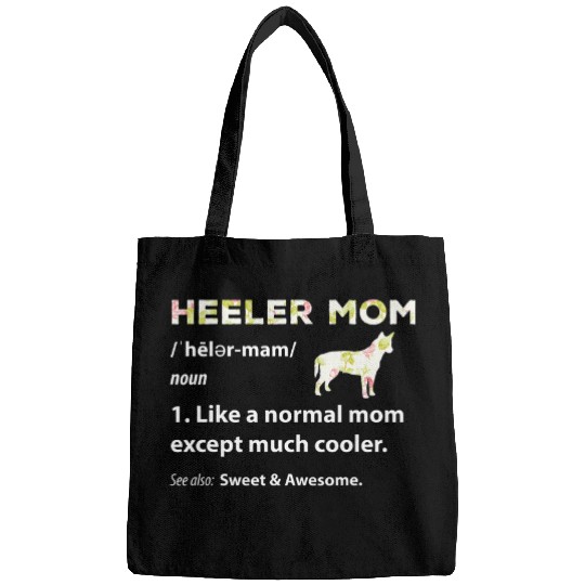 Australian Cattle Pet Red Blue Heeler Mom Floral Print Australian Cattle Dog Gifts Bags