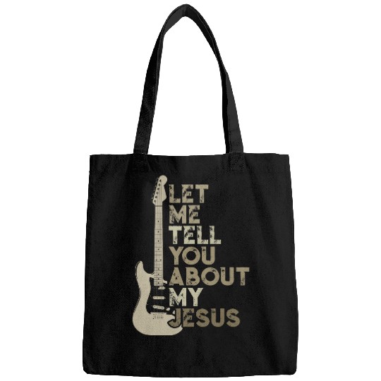 Funny Guitar let me tell you about my jesus religion christian guitar Bags