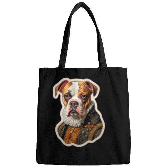 Boxer Pet Baroque Renaissance Boxer Bull Dog Portrait Bags