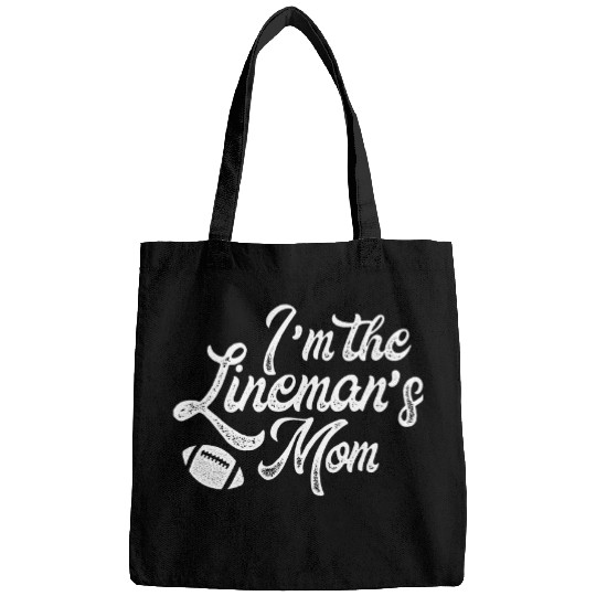 Sport American Football Im the Linemans Mom High School Football Lineman Mom Bags