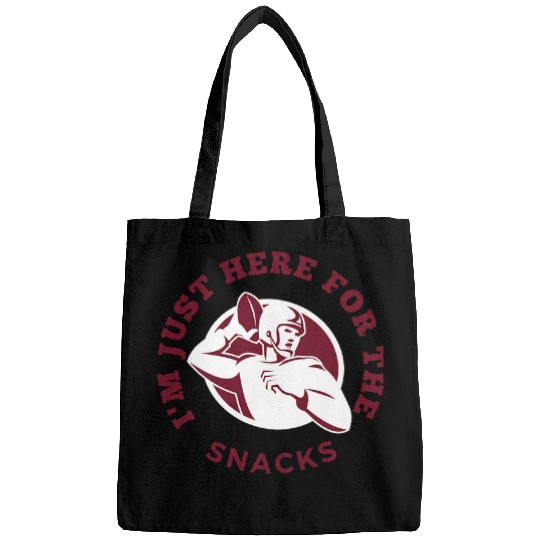 Sport American Football Im Just Here For The Snacks Funny American Football Sports Bags