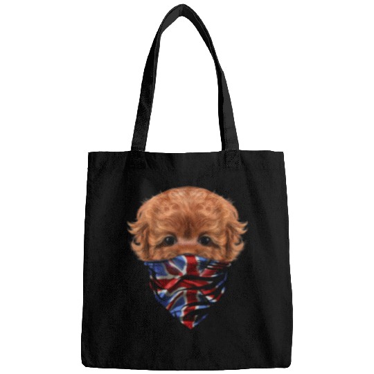 Poodle Pet T Patriotic Red Poodle Puppy Union Jack Bandana Dog Bags
