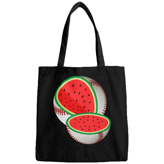 Sport Baseball Funny Watermelon Baseball Ball Tropical Melon Summer Vibes Bags