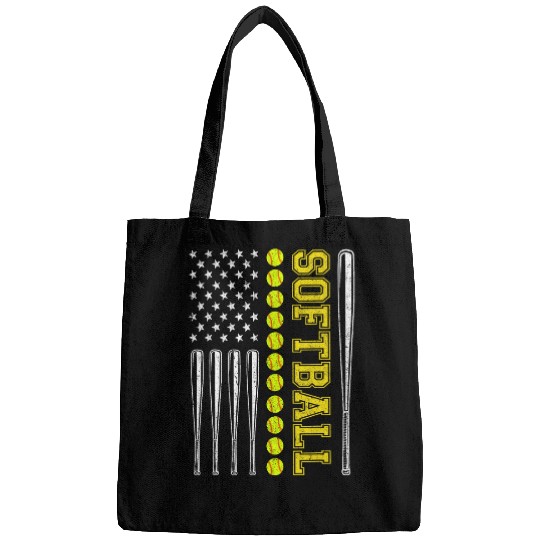 Sport Softball American Flag Softball Team Gifts Bags