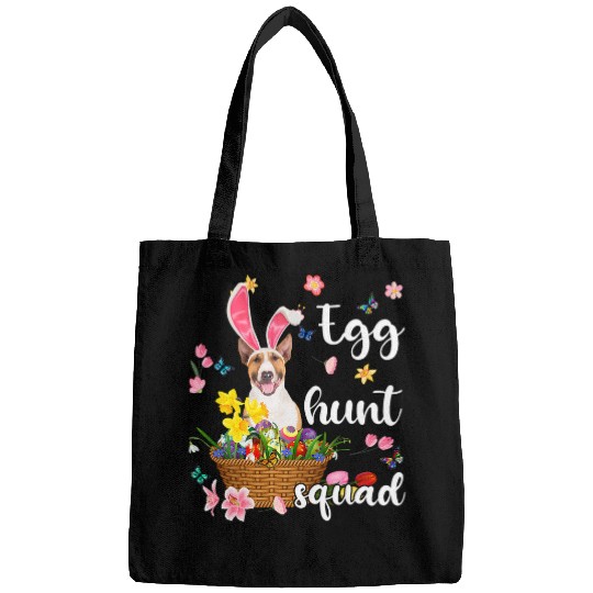 Bull Terrier Pet Happy Easter Day Easter Colorful Egg Hunt Bags