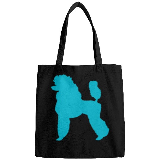 Poodle Pet TURQUOISE TEAL SILHOUETTE Bags