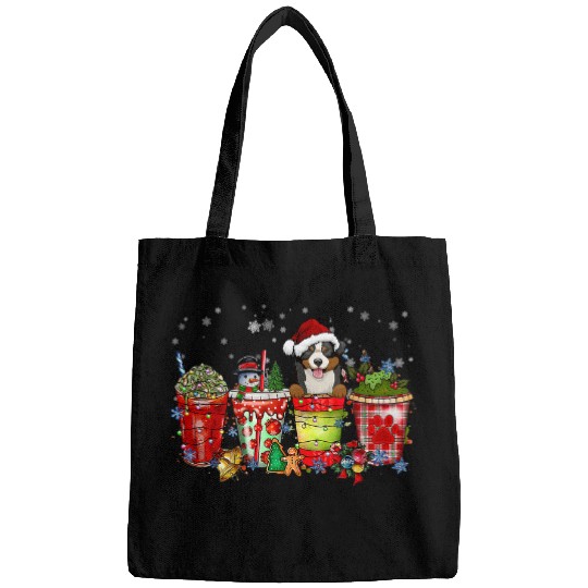 Bernese Mountain Pet Iced Latte Snowmen Sweets Snow Christmas Bags