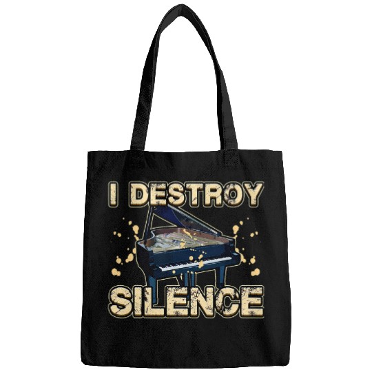 Funny Piano I Destroy Silence Disturbance Grand Keys Piano Piano Piano Bags