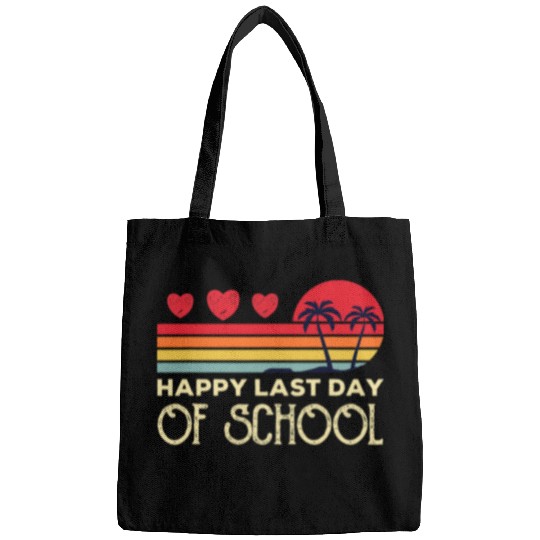 vintages Happy Last Day Of School Teacher Student Graduation Bags