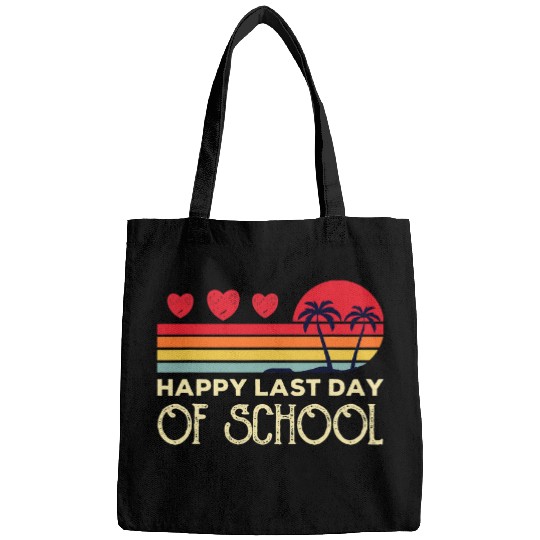 vintages Happy Last Day Of School Teacher Student Graduation Bags