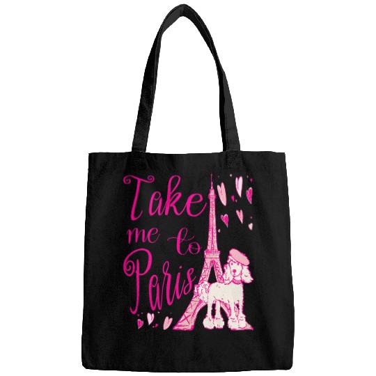 Poodle Pet Take Me to Paris Eiffel Tower French Poodle Hearts 314 Bags
