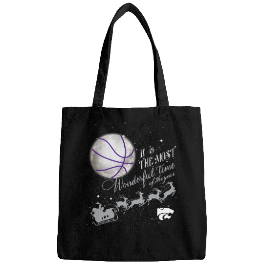Sport Basketball Kansas State Wildcats xmass Santa And The Moon Bags