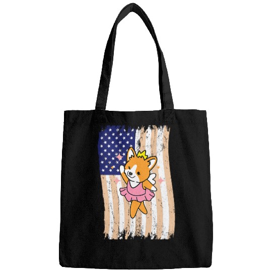 American Flag Corgi Ballerina Bags