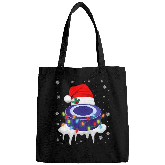 Sport Hockey Cute Christmas Hockey Santa Hat xmass Light Boys Girls Bags