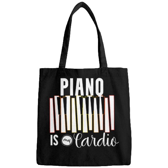Funny Piano is my Cardio Teacher Music Pianist Lover Bags