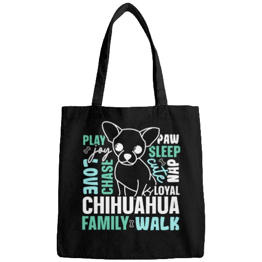 Chihuahua Pet Owner Puppy Lover Paw Love Doggy Pup 1 Bags