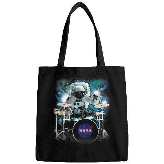 Funny Drummer NASA Space Drum Playing Astronaut Bags