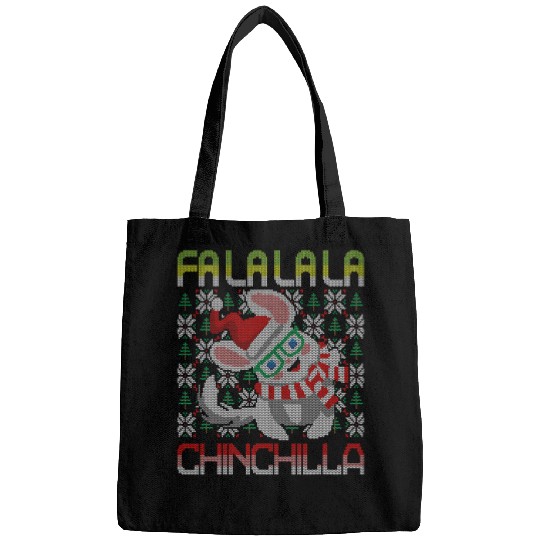 Chinchilla Mammal Fa La La La Chinchilla Animal Pet Ugly Christmas Sweater Bags