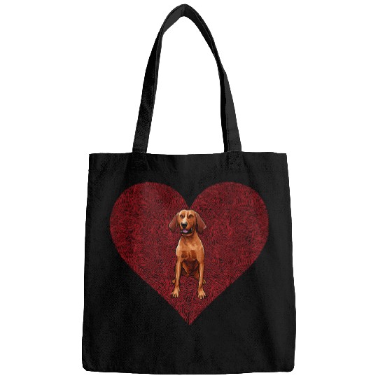 Coonhound Pet Redbone Coonhound Valentines Day Dog Love Fingerprint 1 Bags