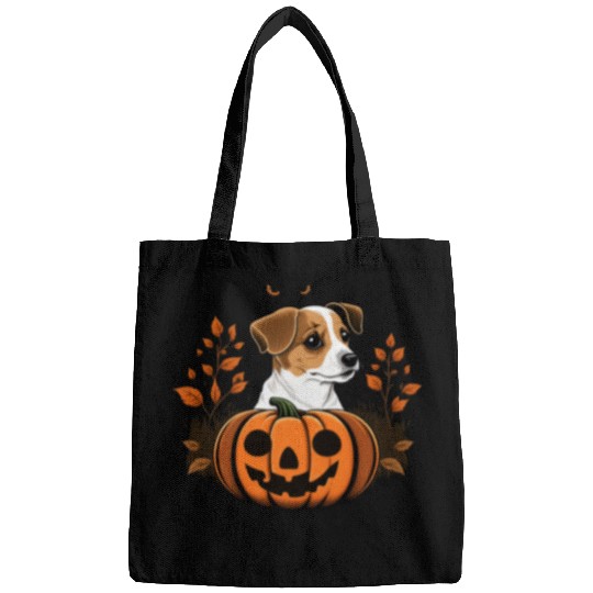 Jack Russell Pet Pumpkin Jack Russell Terrier Halloween costume Bags