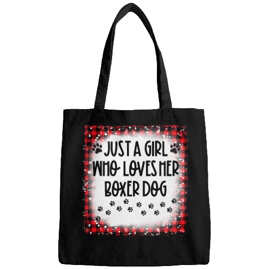Boxer Pet Bleached Just A Girl Who Loves Her Boxer Mom Lovers xmass 116 Bags