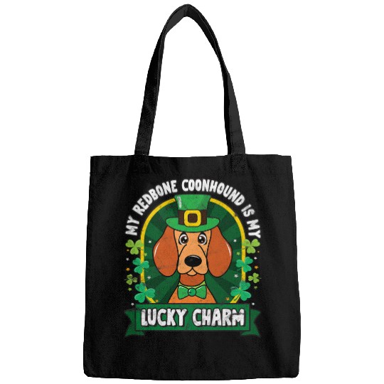 Coonhound Pet Redbone Coonhound St Patricks Lucky Charm Mom Dad Bags