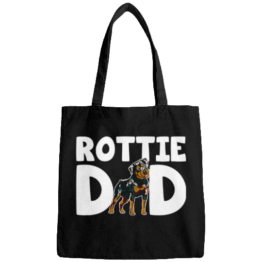 Rottweiler Pet Mens Colorful Rottie Lover I Love My Rottweiler Dad Puppy Owner Bags