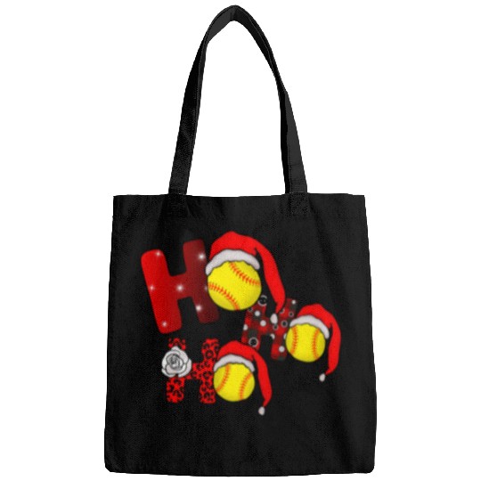 Softball Gift Ho Ho Ho Christmas Softball Ball Santa Hat Funny Sport xmass 56 Bags