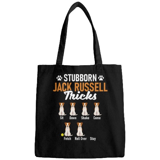 Jack Russell Pet Stubborn Jack Russell Tricks Dog Lover Pet Owner Puppy Bags