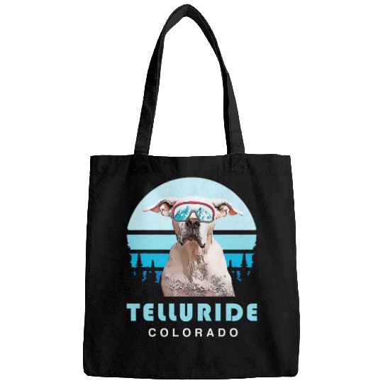 Dogo Argentino Pet Winter Ski Telluride Colorado Bags