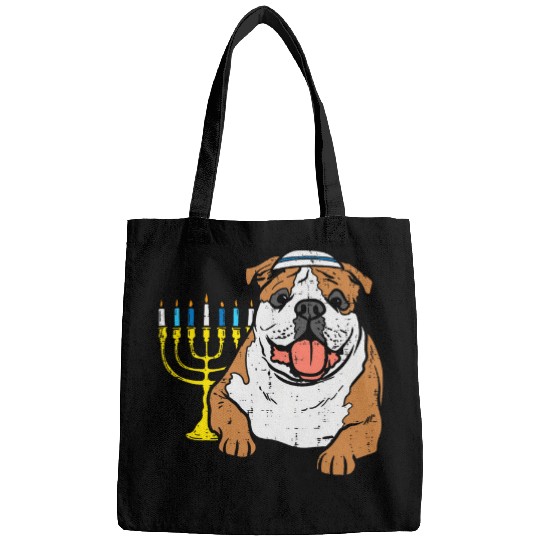 English Bulldog Pet Jewish English Bulldog Dog Hanukkah Pajamas Chanukah PJs Bags
