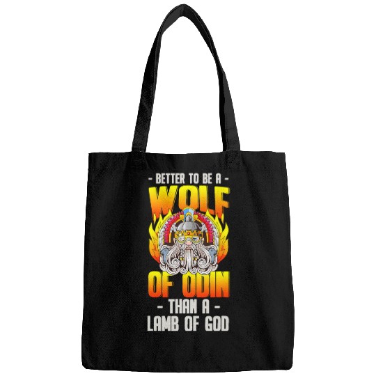 Coyote Mammal Better To Be A wolfs Of Odin Than A Lamb Of God Bags