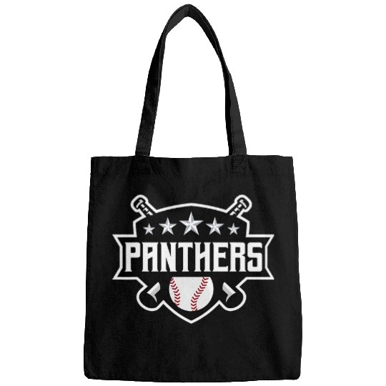 Sport Baseball Panthers Baseball Sports Game Day Spirit Print Stars Mom Dad Bags