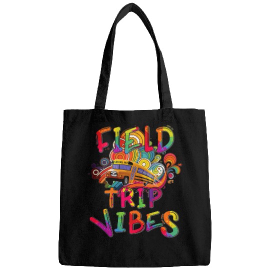 Funny Field Trip Vibes Field Day 2024 Boys Girls Students Bags